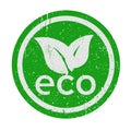 Green vector icon. Eco symbol. Natural product sign Royalty Free Stock Photo