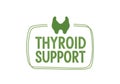 Thyroid Support Logo and Health Awareness Icon Royalty Free Stock Photo