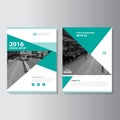 Green Vector Magazine annual report Leaflet Brochure Flyer template design, book cover layout design Royalty Free Stock Photo