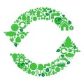 Green vector recycle icon Royalty Free Stock Photo