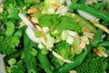 Green Vegetables With Almonds 2 Royalty Free Stock Photo