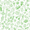 Green vegetables, detox. Seamless pattern design