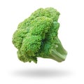 Green vegetables. Fresh broccoli, isolated on white Royalty Free Stock Photo