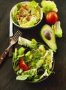 Green Vegetables Salad with Avocado