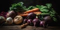 Green Vegetables on a Wooden Table