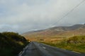 Green Vegetation and Mountain Landscape in a National Road in Ireland Royalty Free Stock Photo