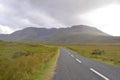 Green Vegetation and Mountain Landscape in a National Road in Ireland Royalty Free Stock Photo