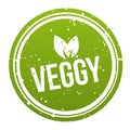 Green Veggy Badge - Vegan Button Royalty Free Stock Photo