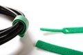 green velcro cable tie Royalty Free Stock Photo