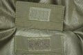 velcro on the fabric of the army clothing pocket Royalty Free Stock Photo