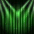 Green stage curtain background
