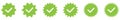 Green verified badge icons