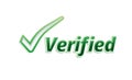 Green Verified Logo badge with check list icon