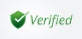 Green Verified Logo badge with Shield