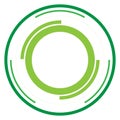 Green version - Random circles with dashed lines, Randomness, circular concept Royalty Free Stock Photo
