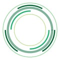 Green version - Random circles with dashed lines, Randomness, circular concept Royalty Free Stock Photo