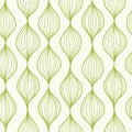 Green vertical ogee seamless pattern background