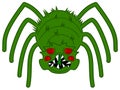 A green and very scary spider Royalty Free Stock Photo