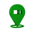 Green Video chat conference icon isolated on transparent background. Online meeting work form home. Remote project