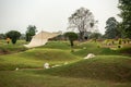 Green View over Chao Pho Khao Chalak Cemetery, Bang Phra, Thailand