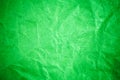 Green vignette crumpled paper Royalty Free Stock Photo