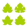 Green vine leaf vector icon