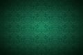 Green vintage background, royal with classic Baroque pattern