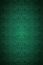 Green vintage background, royal with classic Baroque pattern