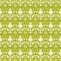 Green vintage Paisley damask wallpaper