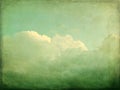 Green vintage sky and clouds background Royalty Free Stock Photo