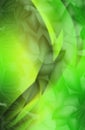 Green vintage wavy gradient blurred transparent background with abstract floral pattern. Royalty Free Stock Photo