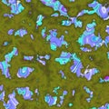 Green violet virus shapes fractal, winter design, virus fractal design, texture Royalty Free Stock Photo