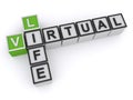 Virtual life on white Royalty Free Stock Photo