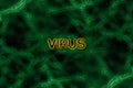 Green virus background Royalty Free Stock Photo