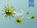 Green virus collection Royalty Free Stock Photo