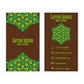 Green Visiting Card, Vector abstract creative business cards