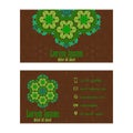 Green Visiting Card, Vector abstract creative business cards