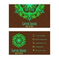 Green Visiting Card, Vector abstract creative business cards