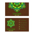 Green Visiting Card, Vector abstract creative business cards