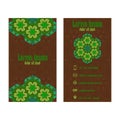 Green Visiting Card, Vector abstract creative business cards