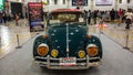 Green Volkswagen Beetle on display Kustomfest 2023 Royalty Free Stock Photo