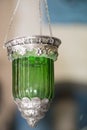 Green votive light Royalty Free Stock Photo