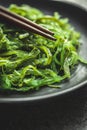 Green wakame. Seaweed salad