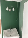 Green wall bathroom