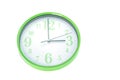 Green wall clock Royalty Free Stock Photo