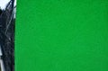 green wall with plaster painted deep light green. Royalty Free Stock Photo