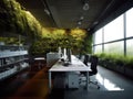 Green wall in sustainable office ISO camera settings