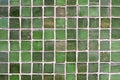 Green wall tiles porcelain texture background. beautiful style interior home decoration.