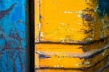Wall steel yellow rusty texture background Royalty Free Stock Photo