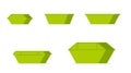 Green waste skip bin icon set Royalty Free Stock Photo